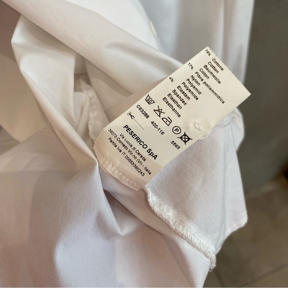 Peserico Women’s White Shirt, Size IT 40/ US 4 - Picture 9 of 13